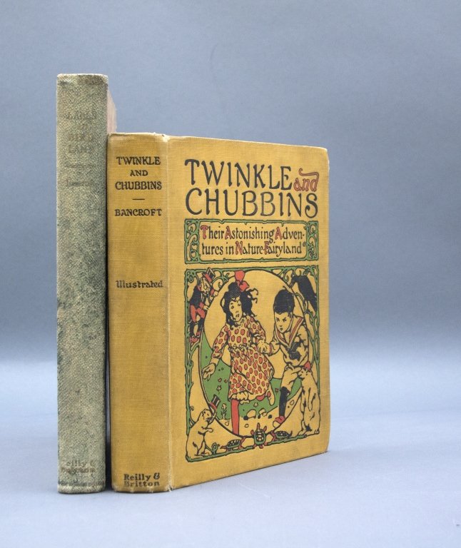 2 Firsts incl: TWINKLE AND CHUBBINS. (1911).: [Wright Enright, Maginel] 2 First Editions by Laura Bancroft, both illustrated by Maginel Wright Enright, Frank Lloyd Wright’s sister. Chi: Reilly & Britton Co., 1911. ++ TWINKLE AND CHUBBINS: Their