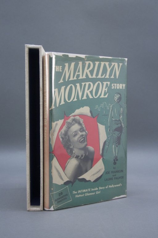 Franklin and Palmer. THE MARILYN MONROE STORY.: [Marilyn Monroe] Joe Franklin and Laurie Palmer. THE MARILYN MONROE STORY. Rudolph Field Co., 1953. 8vo. Hardcover in dj. Pp. 30-31 toned from magazine clipping. Otherwise very good. Chipping near top