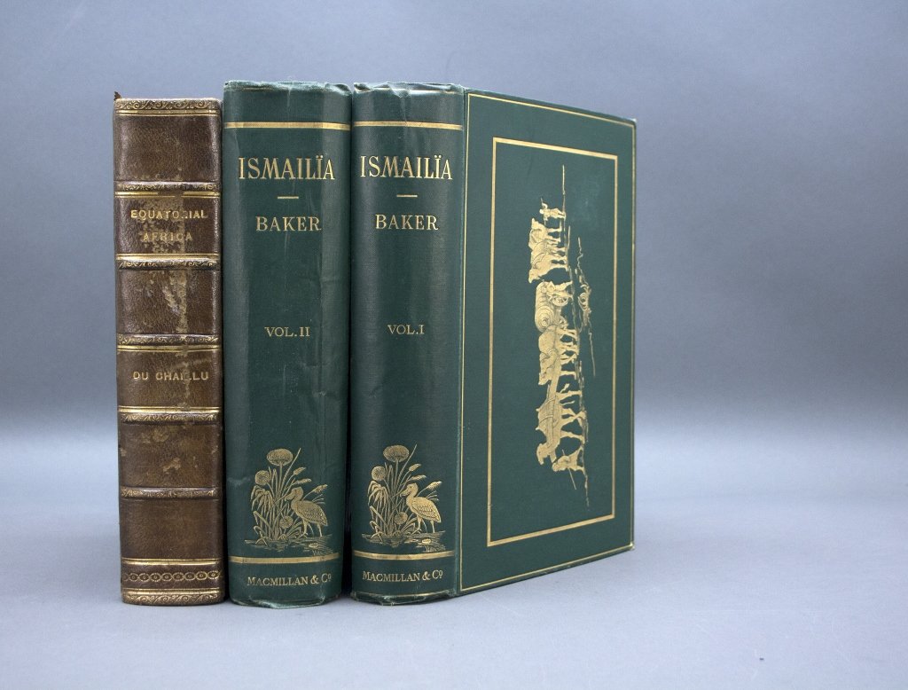3 Vols incl: Baker. ISMAILIA. 2 Vols 1874. 1st ed.: [Africa/Slavery] 2 Titles (3 Vols). ++ ISMAILIA: A Narrative of the Expedition to Central Africa for the Suppression of the Slave Trade organized by Ismail, Khedive of Egypt. By Samuel W. Baker, Pacha