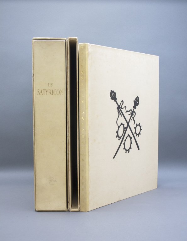 LE SATYRICON. 2 Vols. Signed & inscr by Derain.: [Derain, Andre] T. Petronius Arbiter. LE SATYRICON. Cuivres Graves par Andre Derain. 2 Vols: text & additional suites of plates, both unbound as issued. (Marthe Fequet et Pierre Baudier/ George LeBlan