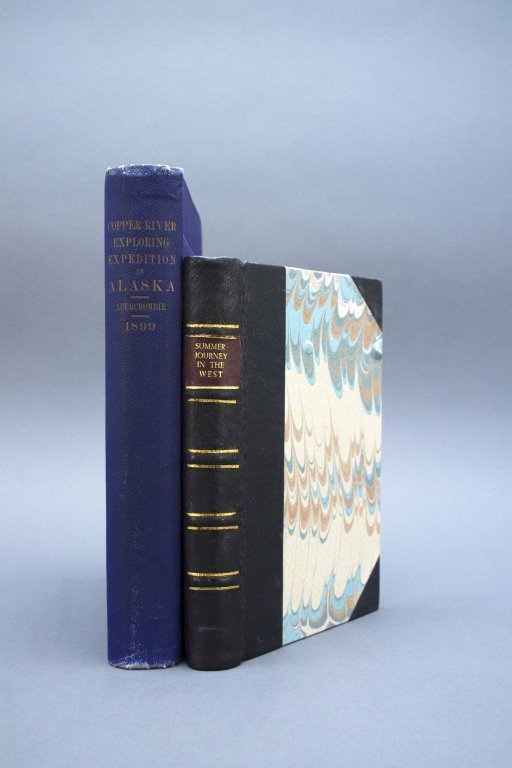 2 Books incl: Steele, A SUMMER JOURNEY IN THE WEST: [West/Alaska] 2 Titles. ++ Mrs. [Eliza] Steele. A SUMMER JOURNEY IN THE WEST. John S. Taylor, and Co., 1841. 1st edition. Sabin 91116. 12mo. Lacking frontis. Modern ½ leather. Slightly cocked. Minor