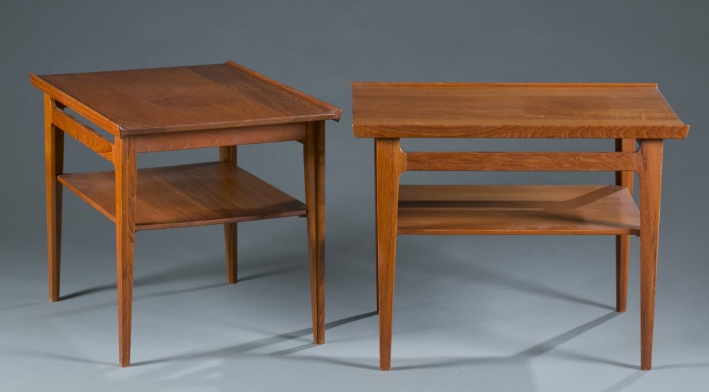 A pair of Finn Juhl end tables. (1 of 5)