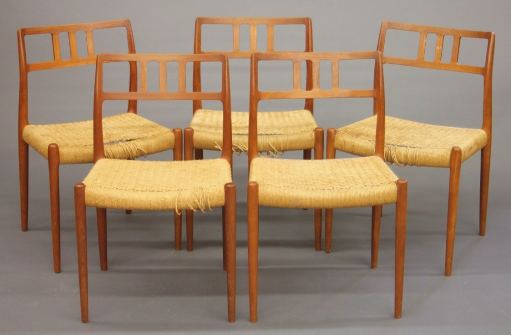 A set of 5 Niels O. Moller No.79 dining chairs. (1 of 7)
