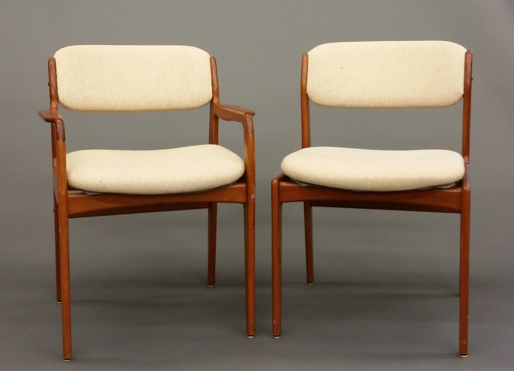 A group of 4 Danish dining chairs by Benny Linden. (1 of 8)