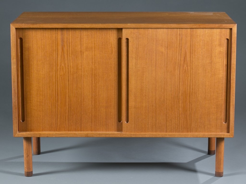 A Danish Mid Century Modern teak 2 door cabinet. (1 of 5)