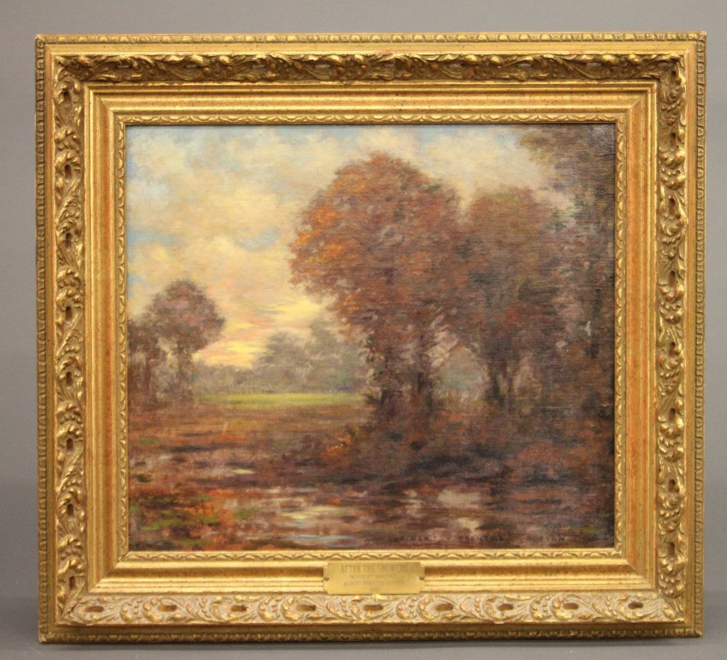 Albert Button  "After the Showers" oil on board. (1 of 6)