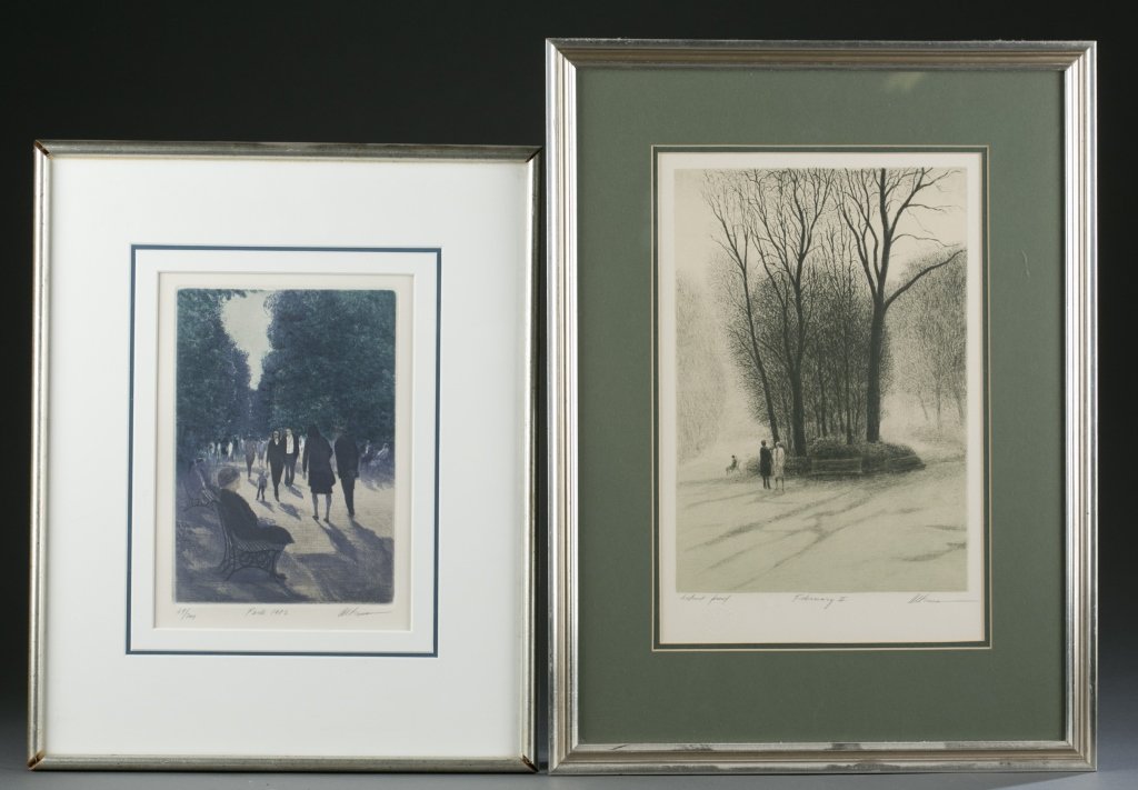 A pair of Harold Altman Lithographs. (1 of 7)