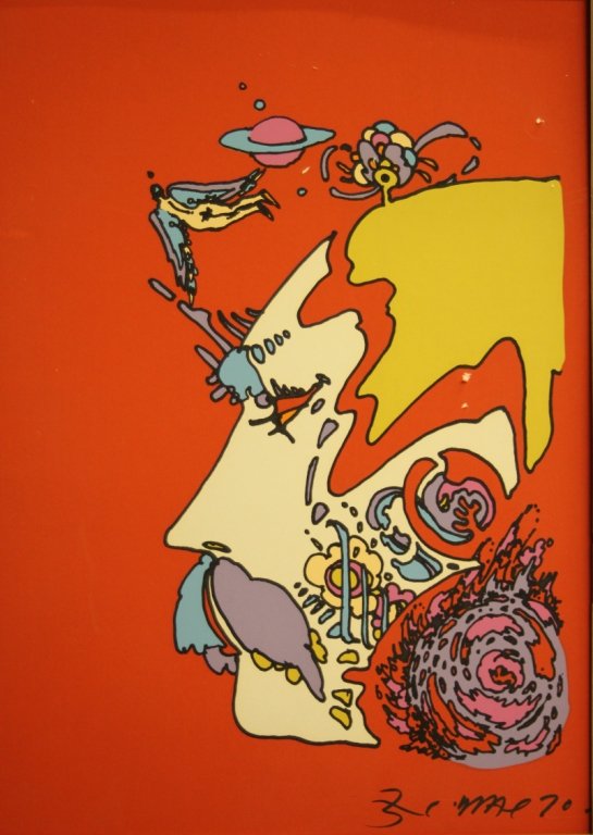 Peter Max "Astral Thinker" Serigraph. 1970. (1 of 8)