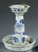 Group of 2 porcelain oil lamps. - 4
