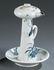 Group of 2 porcelain oil lamps. - 6