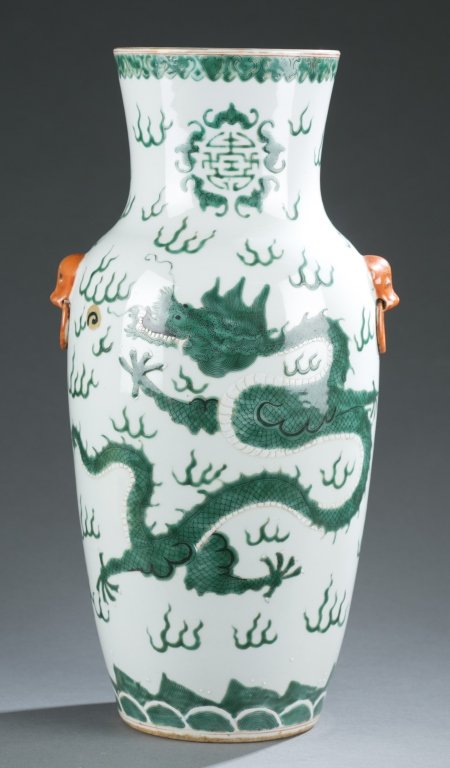 A Chinese Daoguang style dragon vase. (1 of 5)