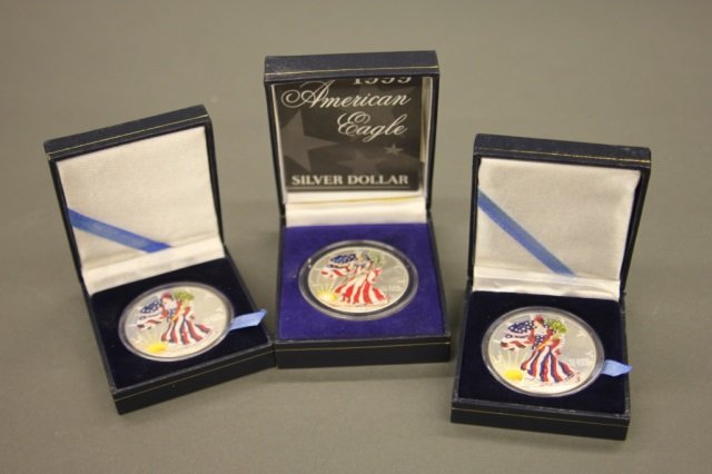 3 US 1999 painted American Eagles. (1 of 1)