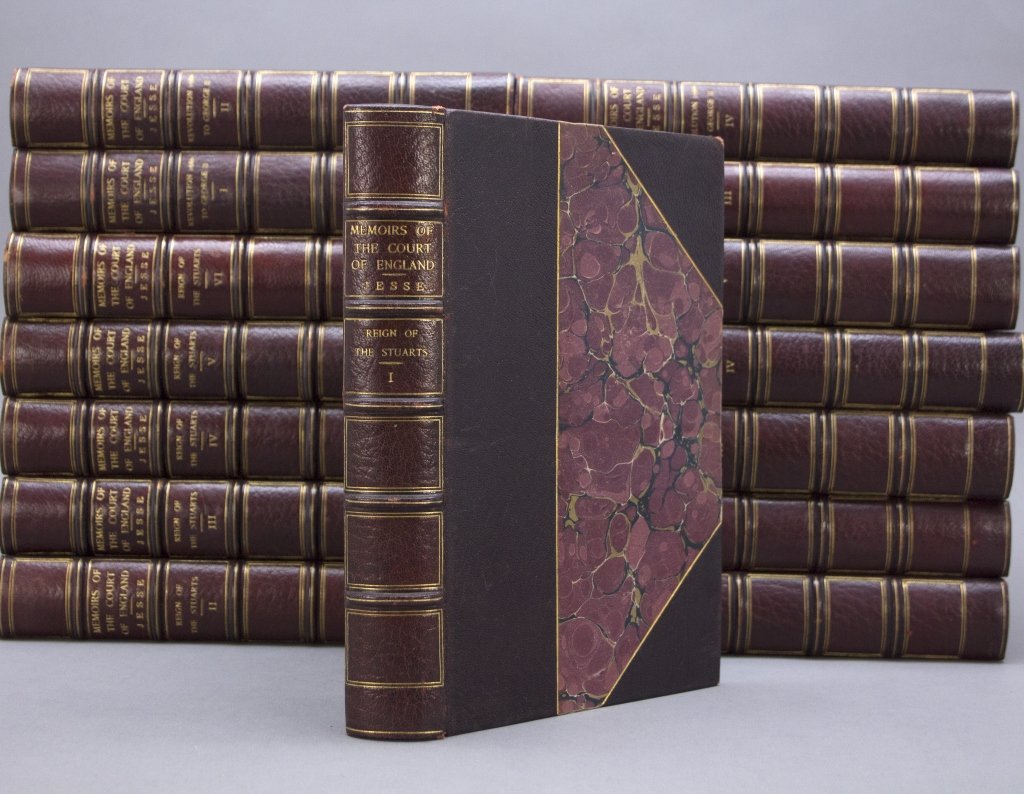 26 Vols: Edmund Burke + Memoirs of the Court...: [British History] 2 Titles (26 Vols). ++ John Heneage Jesse. MEMOIRS OF THE COURT OF ENGLAND. 15 Vols (of 30): (Memoirs of the Court of England During the Right of the Stuarts, Including the Protector