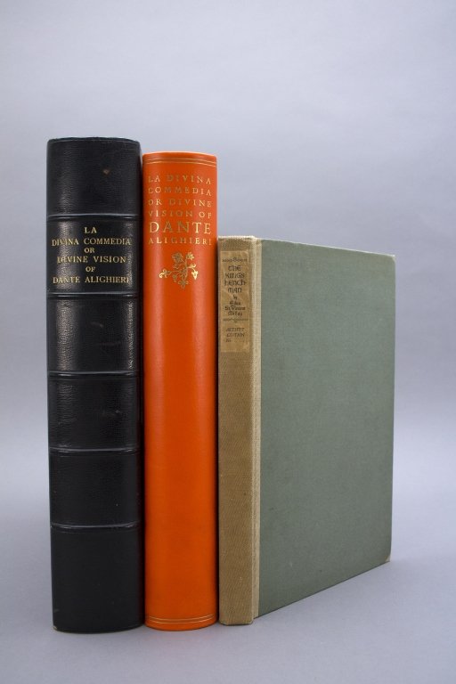 2 Books incl: LA DIVINA COMMEDIA, Nonesuch Press.: [Dante/St. Vincent Millay] 2 Titles. ++ LA DIVINA COMMEDIA OR THE DIVINE VISION OF DANTE ALIGHIERI IN LATIN & ENGLISH. Edited by Mario Casella and H. F. Cary, Sandro Botticelli illustrator. Nonesuch P