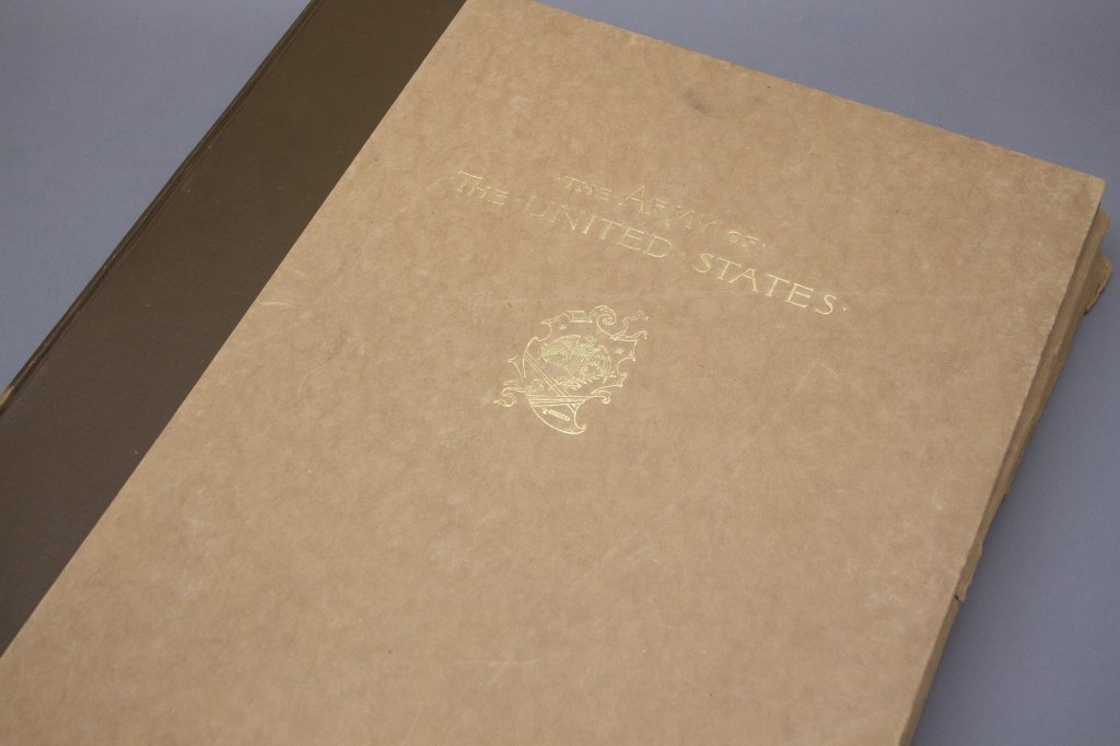 THE ARMY OF THE UNITED STATES. 3 Vols. (1885-1908): [Military Uniforms] THE ARMY OF THE UNITED STATES. 3 Vols: Text & 2 Unbound Plate Vols. H. A. Ogden illustrator, text by Henry Loomis Nelson. NY: B. M. Whitlock, Publisher/ G. H. Buek & Co. Lithograph