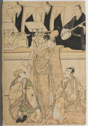 A woodblock print by Torii Kiyonaga. (1 of 6)