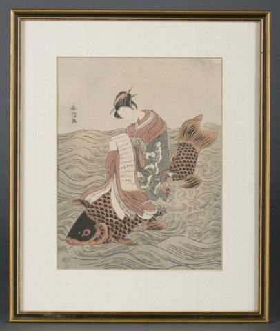 Group of 2 Japanese woodblock prints. (1 of 7)