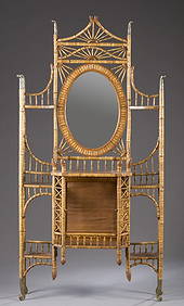 Bamboo hall tree, 19th c. (1 of 6)