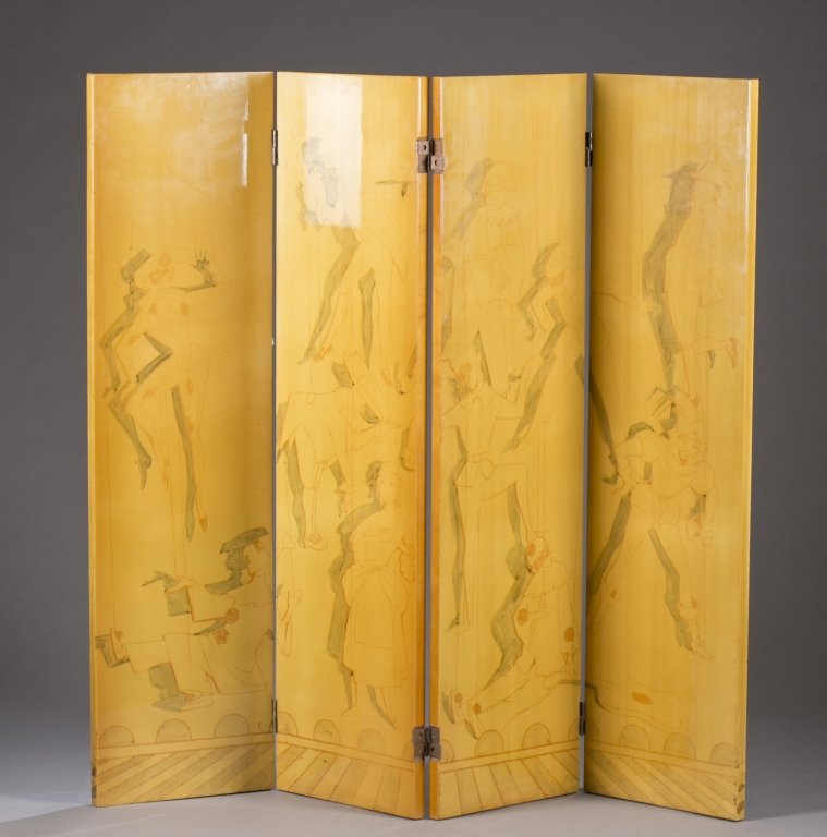 Piero Fornasetti Italian 4 panel screen (1 of 7)