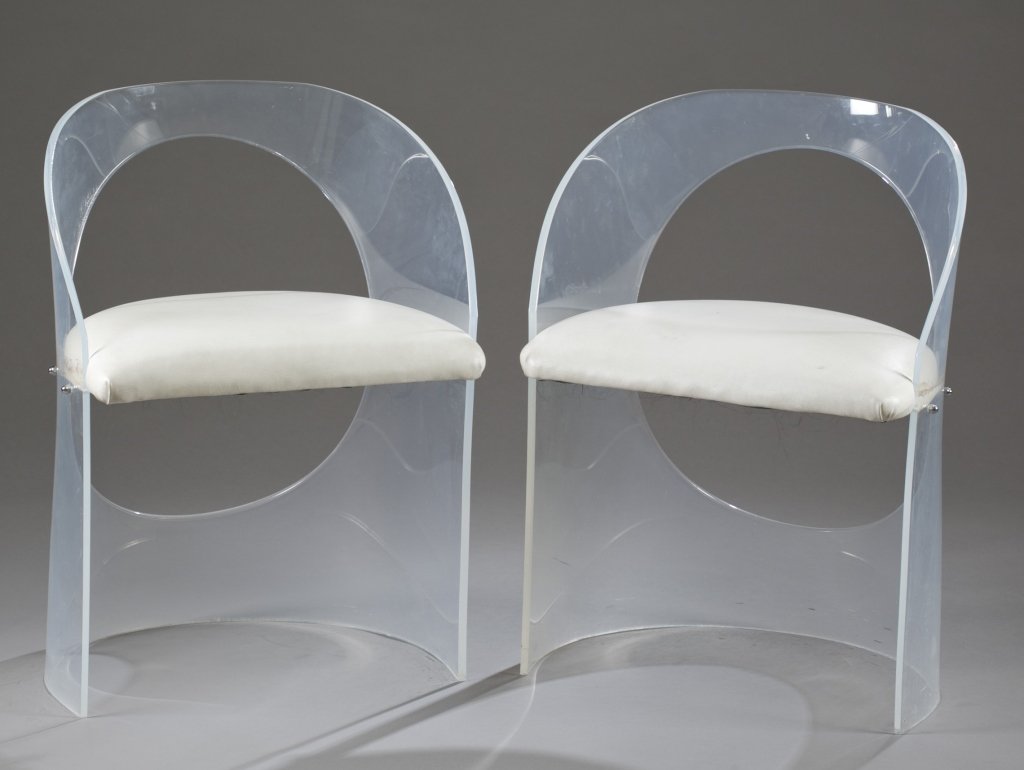 Pair of Modern Lucite chairs (1 of 5)