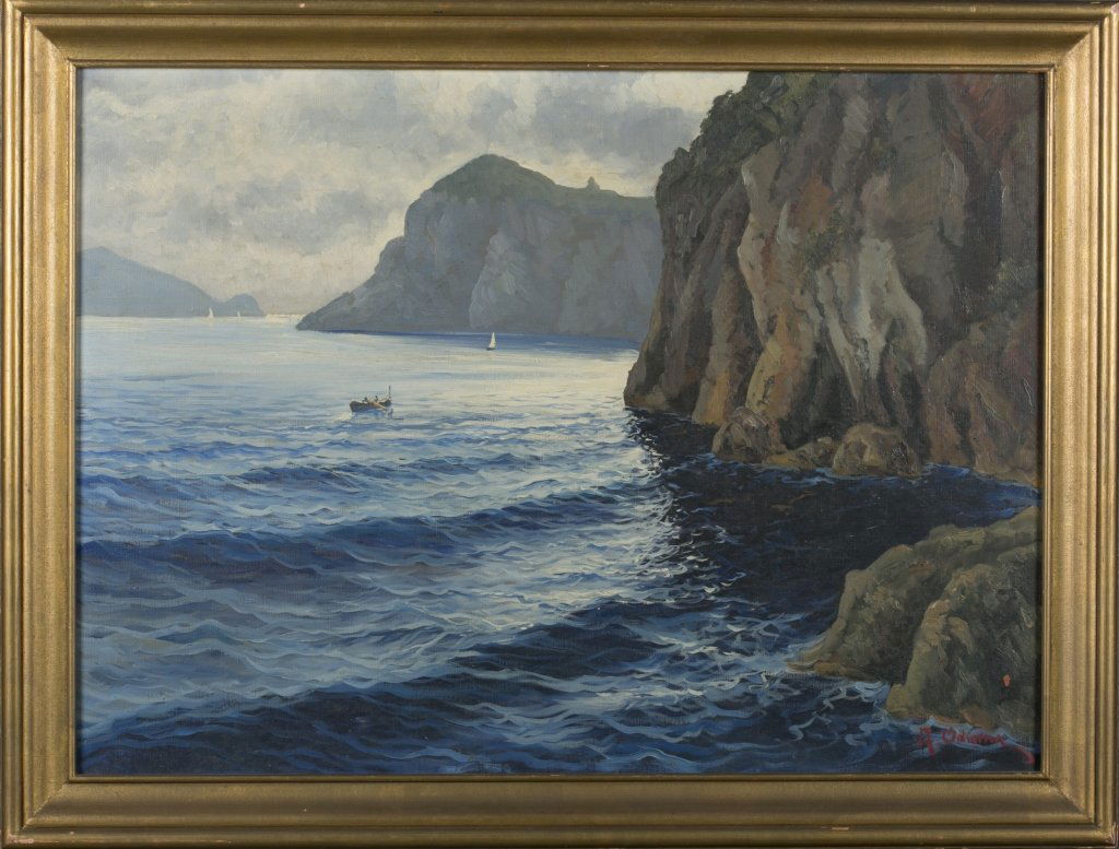 Antonio Odierna, Capri Seascape, c.1930, O/c. (1 of 5)