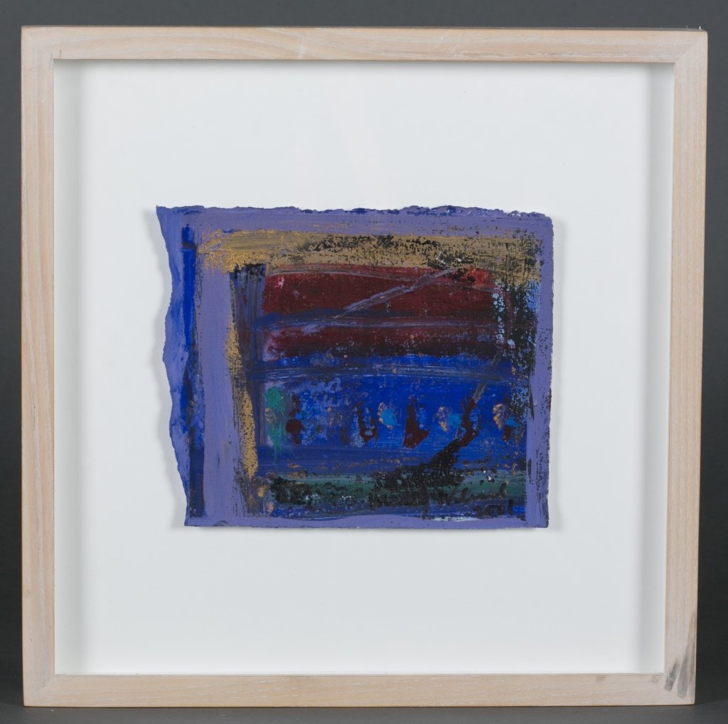 Mindy Weisel, Abstract in blues and purples, 2001. (1 of 4)