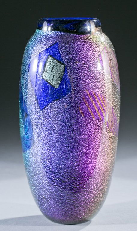 Randy Strong metallic art glass vase. (1 of 4)