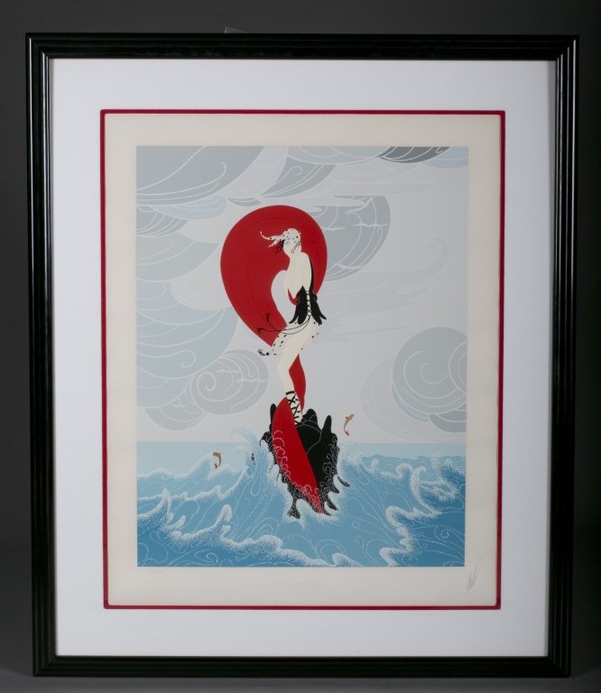 Erte, "Stranded", Serigraph 64/125, 1983. (1 of 7)