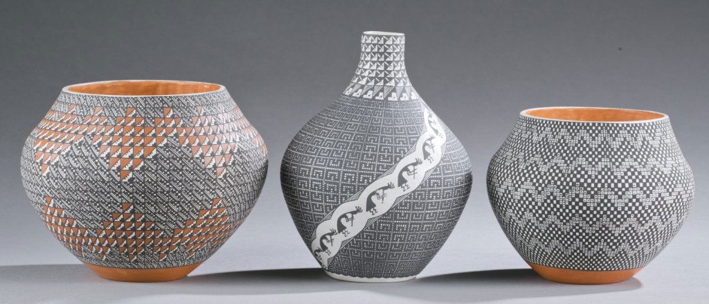 Group of 3 Acoma Pueblo pottery by Melissa Antonio (1 of 7)