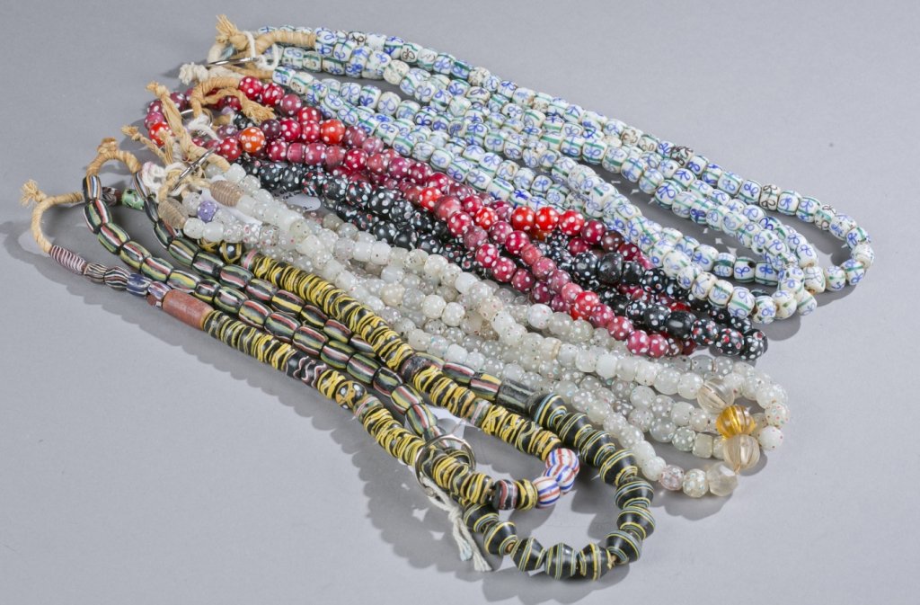 Group of Venetian glass African trade beads. (1 of 5)