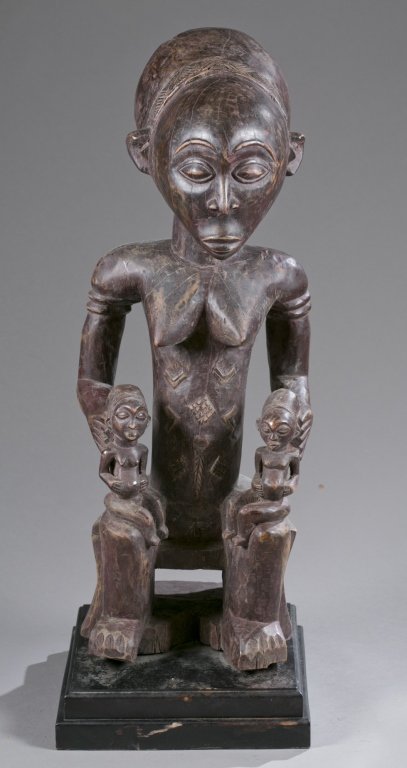 Seated Luba maternity figure, 20th c. (1 of 7)