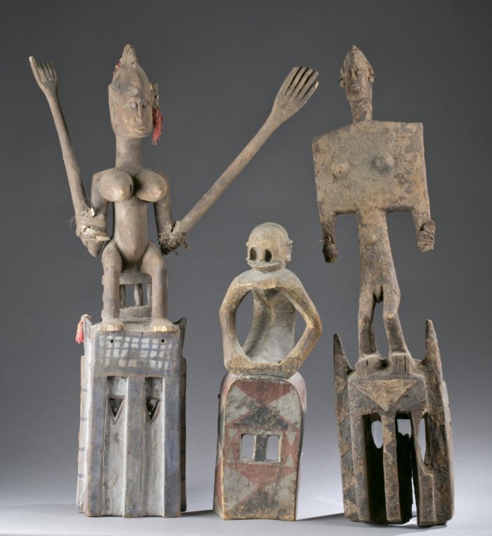 Group of 3 Dogon masks. 20th c. (1 of 10)