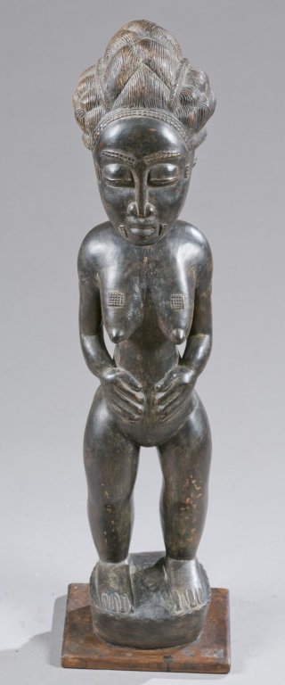 Standing Baule female figure, 20th c. (1 of 4)