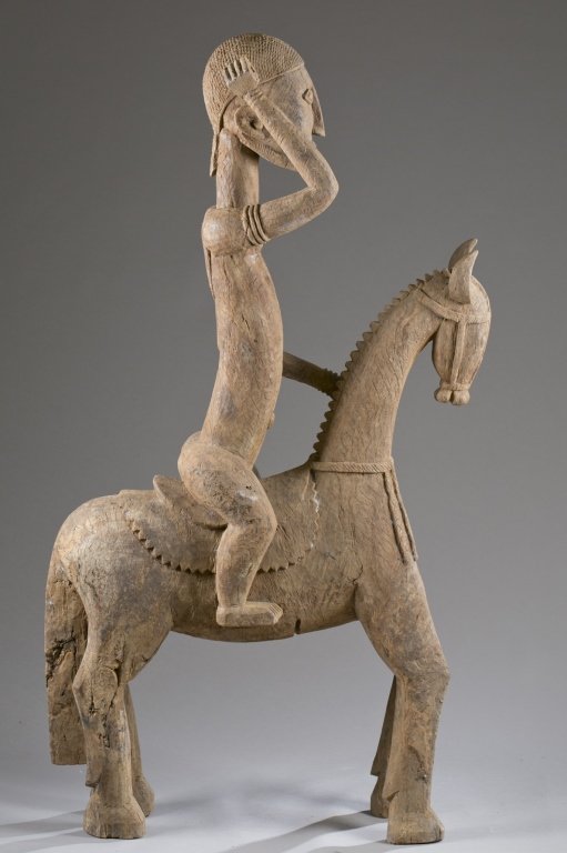 Large equestiran figure, 20th c. (1 of 8)