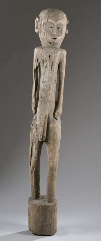 Desiccated wood funerary figure, 20th c. (1 of 4)