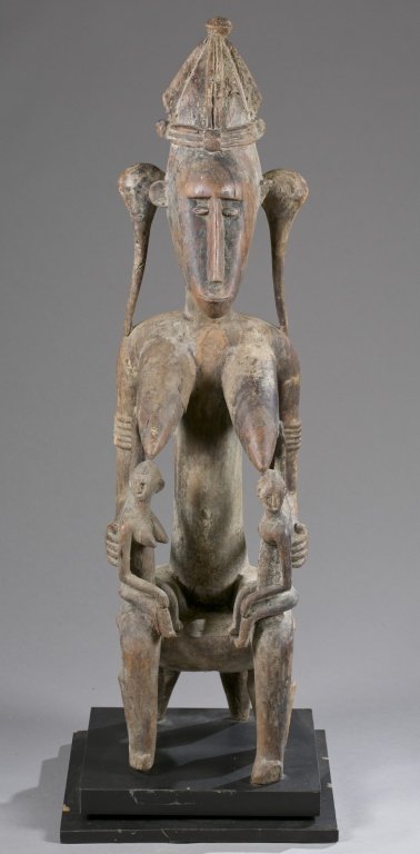 Bamana seated maternity figure, 20th c. (1 of 8)