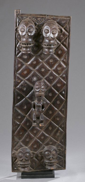 Carved panel w/ masks. 20th c. (1 of 6)