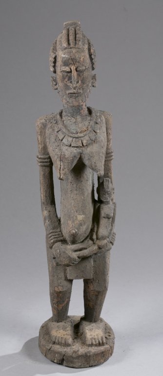 West African standing maternity figure, 20th c. (1 of 4)
