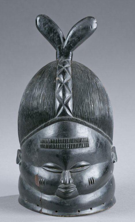 Bundu Sande society helmet mask. 20th c. (1 of 3)