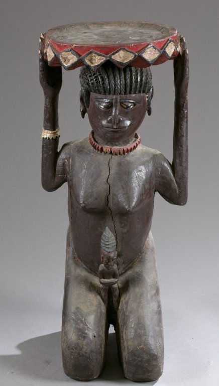 Kneeling maternity figure w/ stool. 20th c. (1 of 8)