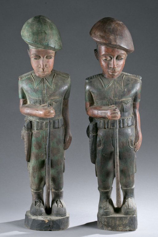 Group of 2 Colonial African figures, 20th c. (1 of 7)