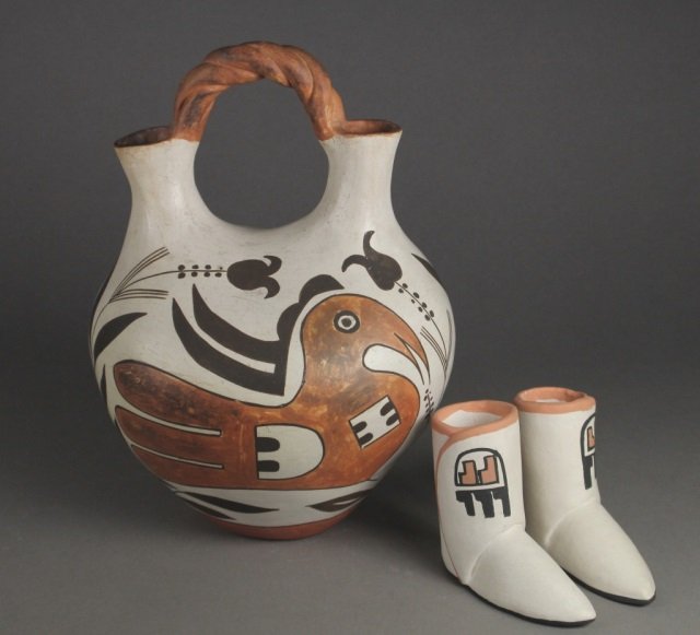 Group of 2 Pueblo pottery items. (1 of 8)