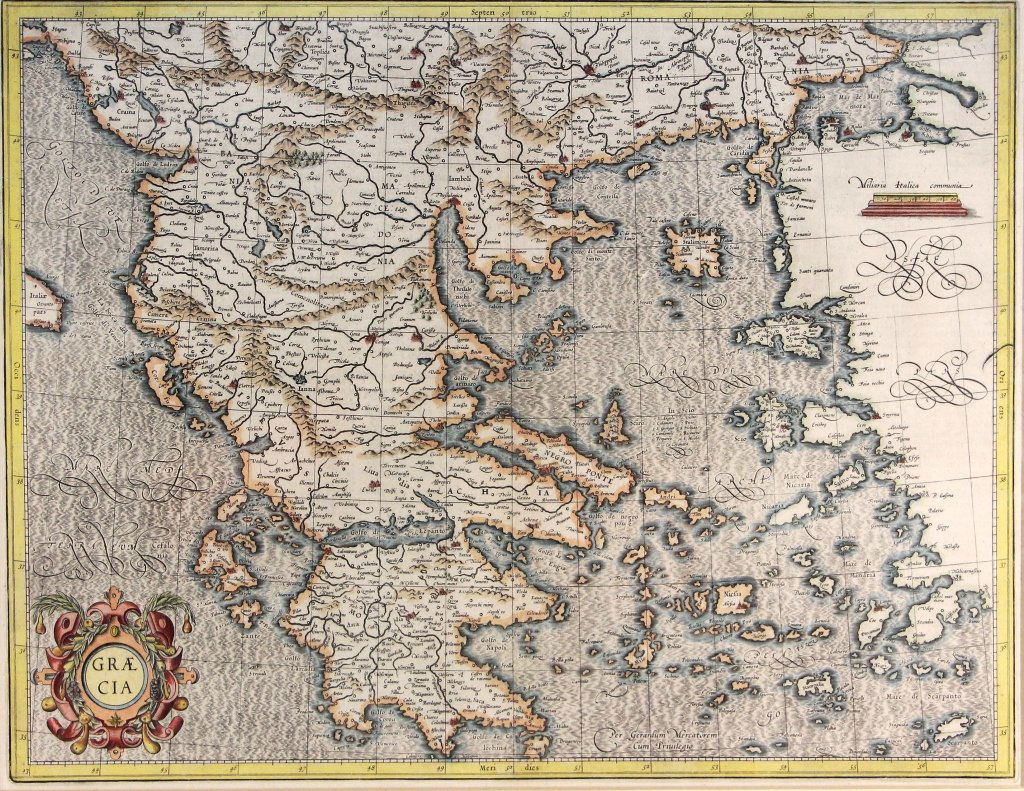 GRAECIA. Engraved Map. [C. late1600s-mid-1700s.] (1 of 3)