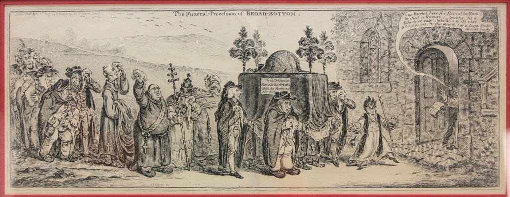 Gillray. The Funeral-Procession of Broad-Bottom. (1 of 1)