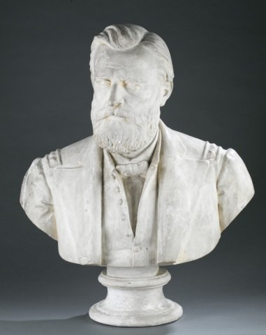 Plaster bust of Ulysses S. Grant, c. 19th century. (1 of 7)