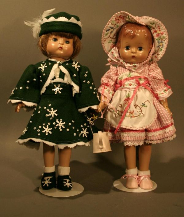 Pair of Effanbee Patsy Dolls Plastic Dolls with sl: Pair of Effanbee Patsy Dolls Plastic Dolls with sleep eyes. 16" tall