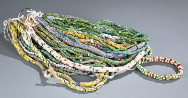 Large group of Venetian glass trade beads. (1 of 5)