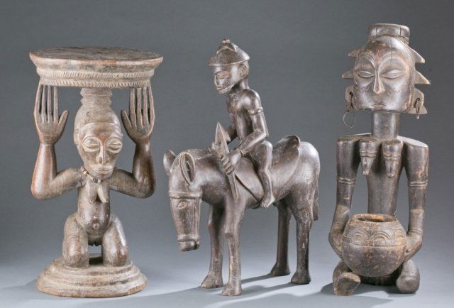 Group of 3 African objects. (1 of 6)