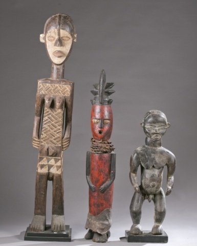 Group of 3 African figures. c.20th century. (1 of 6)