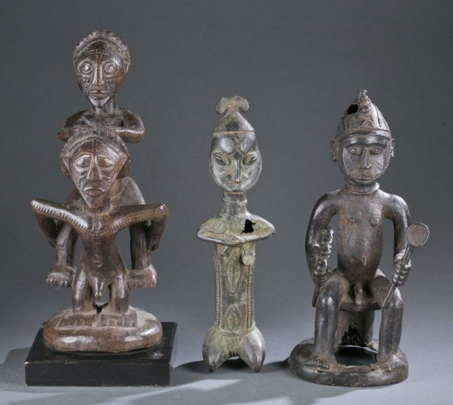 3 African Metal figures. c.20th century. (1 of 8)